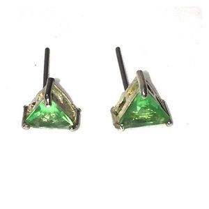 Green stud Crystal earrings